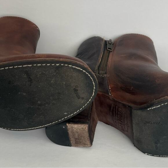 Women's Brown BedStu Cobbler Yell Ankle Boots Booties Size 8.5 - Picture 5 of 7